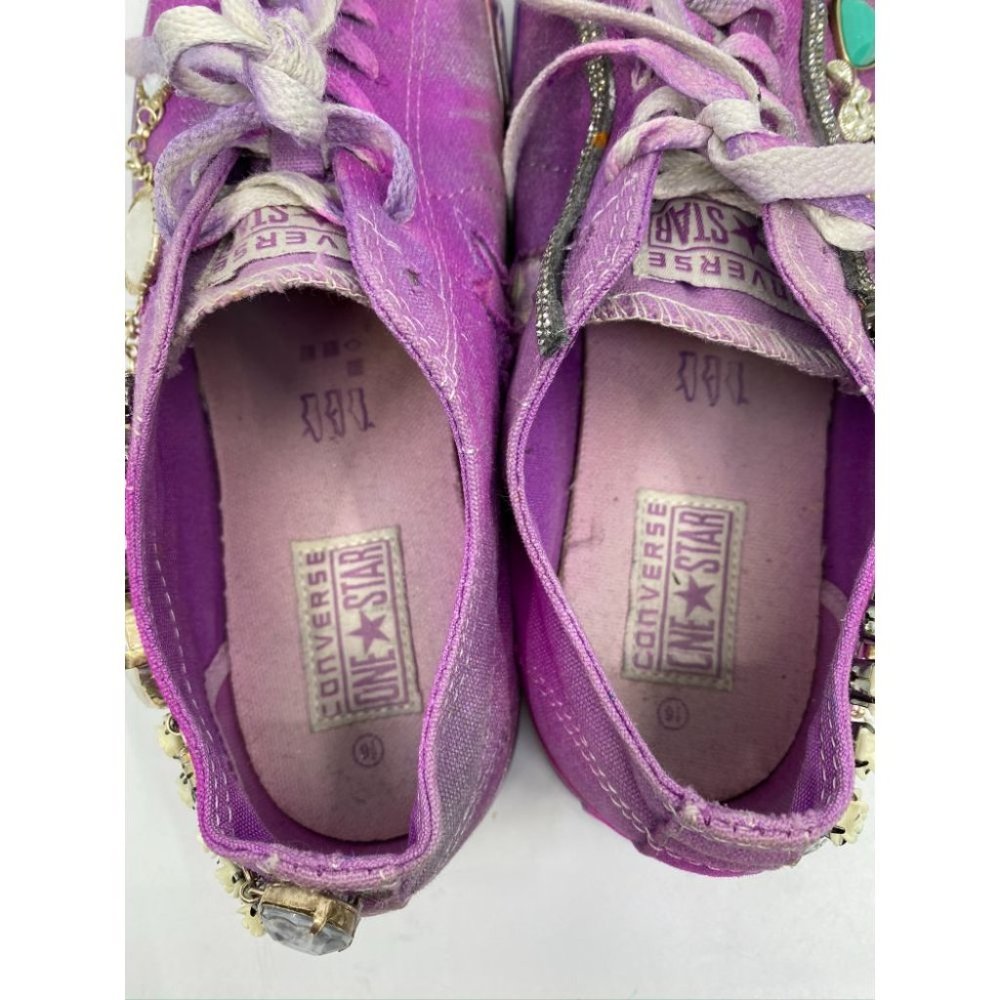 Converse Sneakers Purple Blue Graffiti Women's 9.5 - Picture 9 of 13
